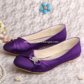 Purple Bridal Shoes Flats Closed Toe